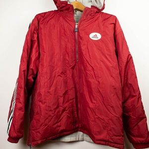 Adidas 90s Quarter Zip Pullover with Hood, XL